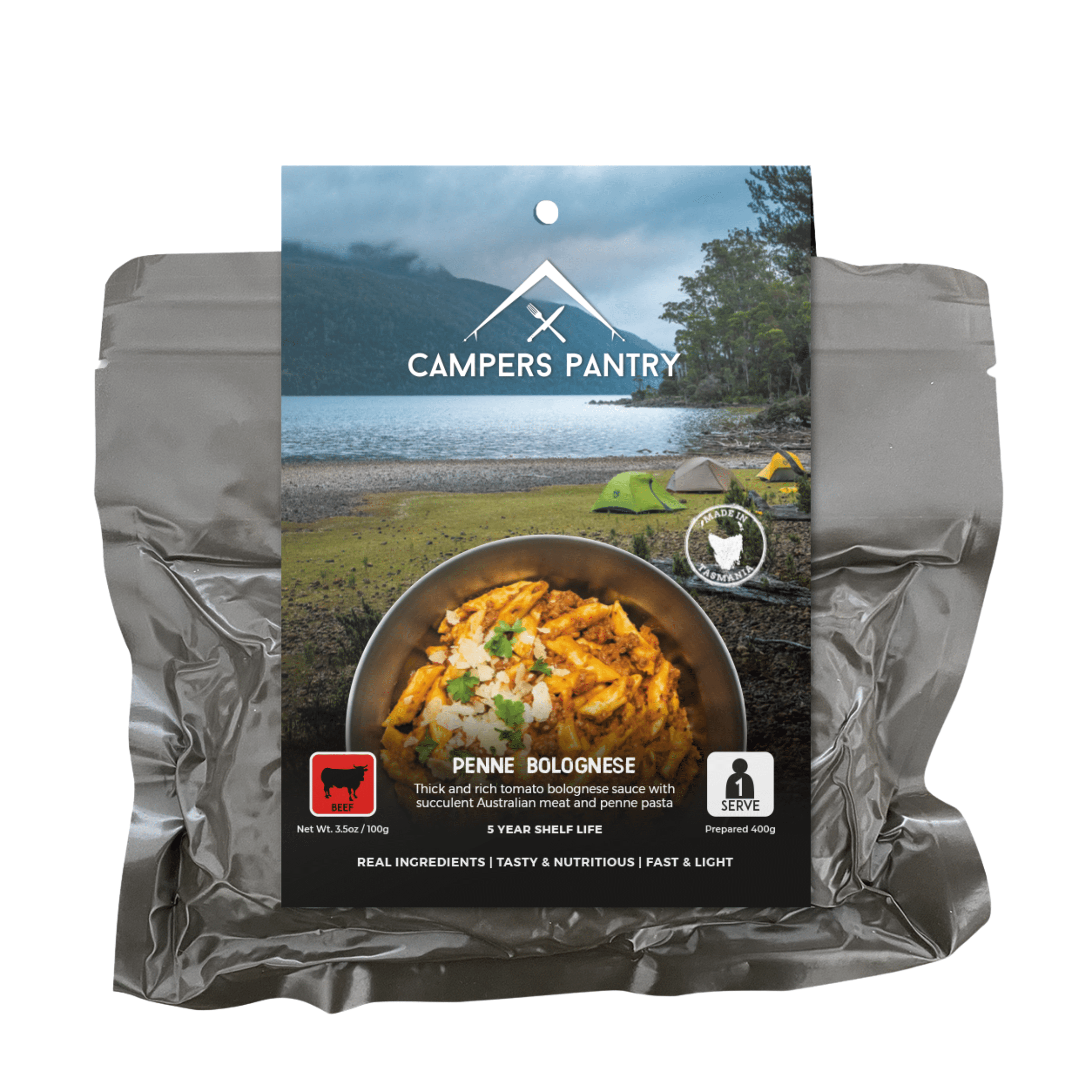 campers pantry Dehydrated Meals Single Serve / Penne Bolognese Freeze-dried Expedition Meals CPPB10022