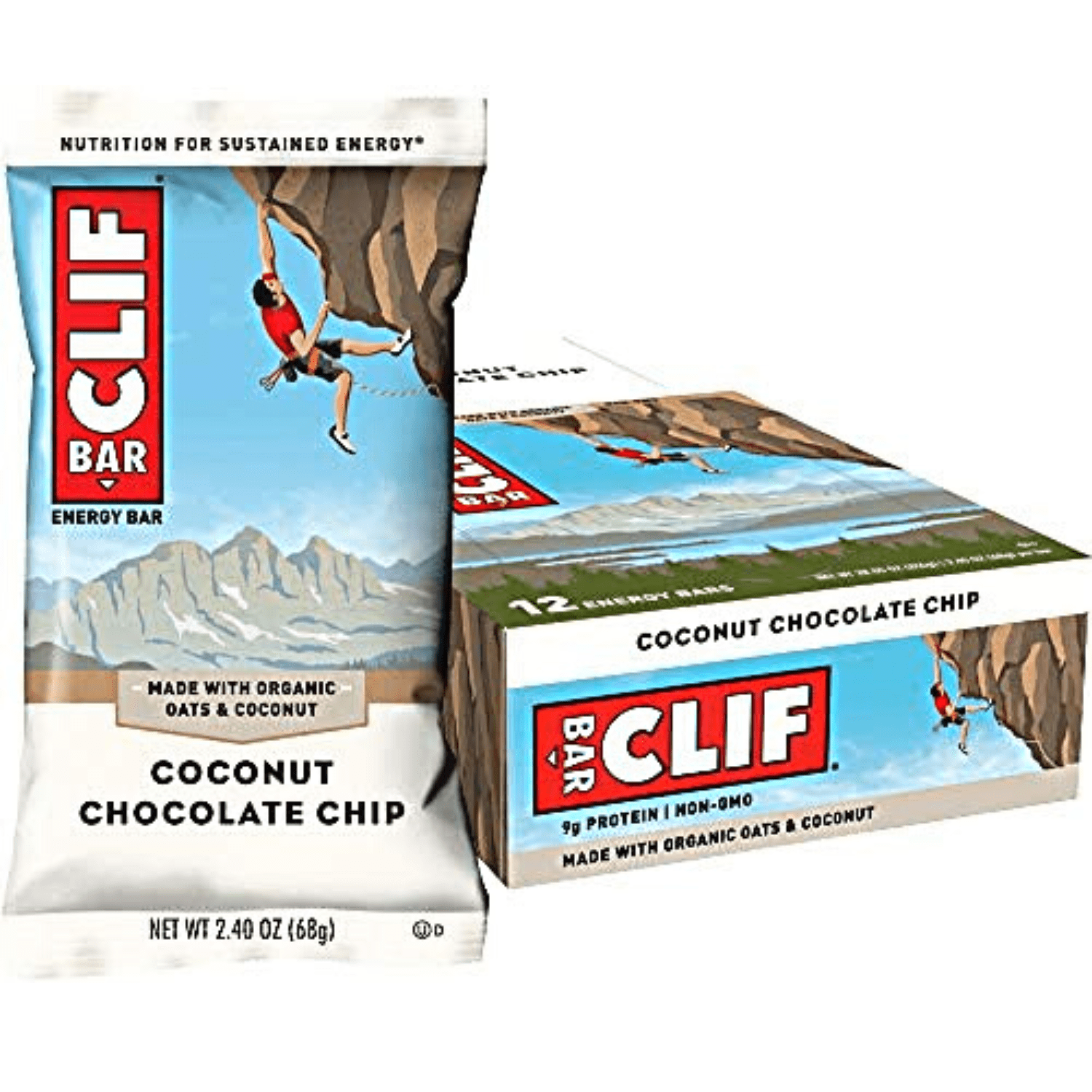 clif Energy Bar Box of 12 / Coconut Chocolate Chip Energy Bar Organic CLIF07