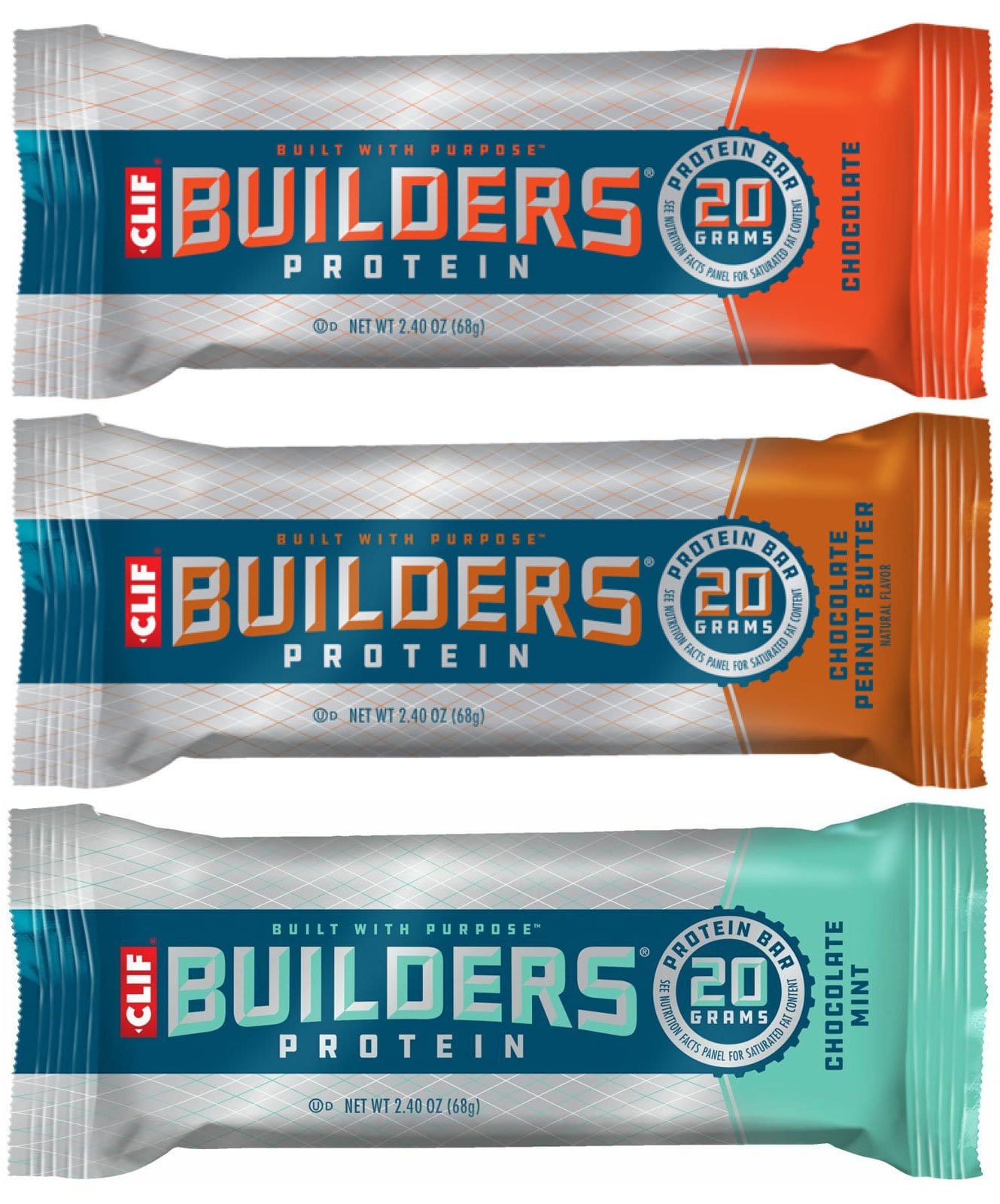 clif Energy Bar Box of 12 / Mixed Box Builders Protein Bar CLIFBBMB