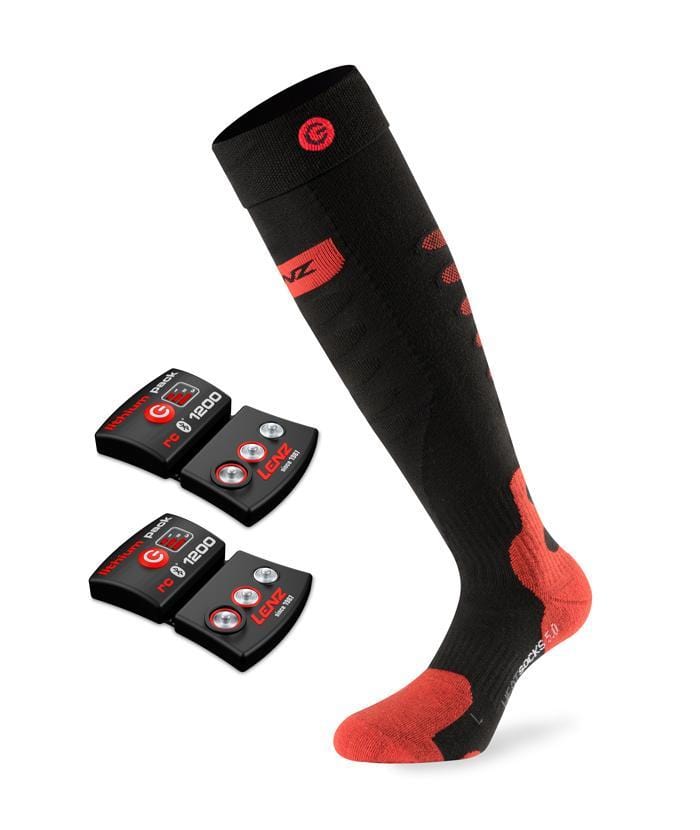 lenz Heated Socks Heat Sock 5.0 Toe Cap + RCB 1200