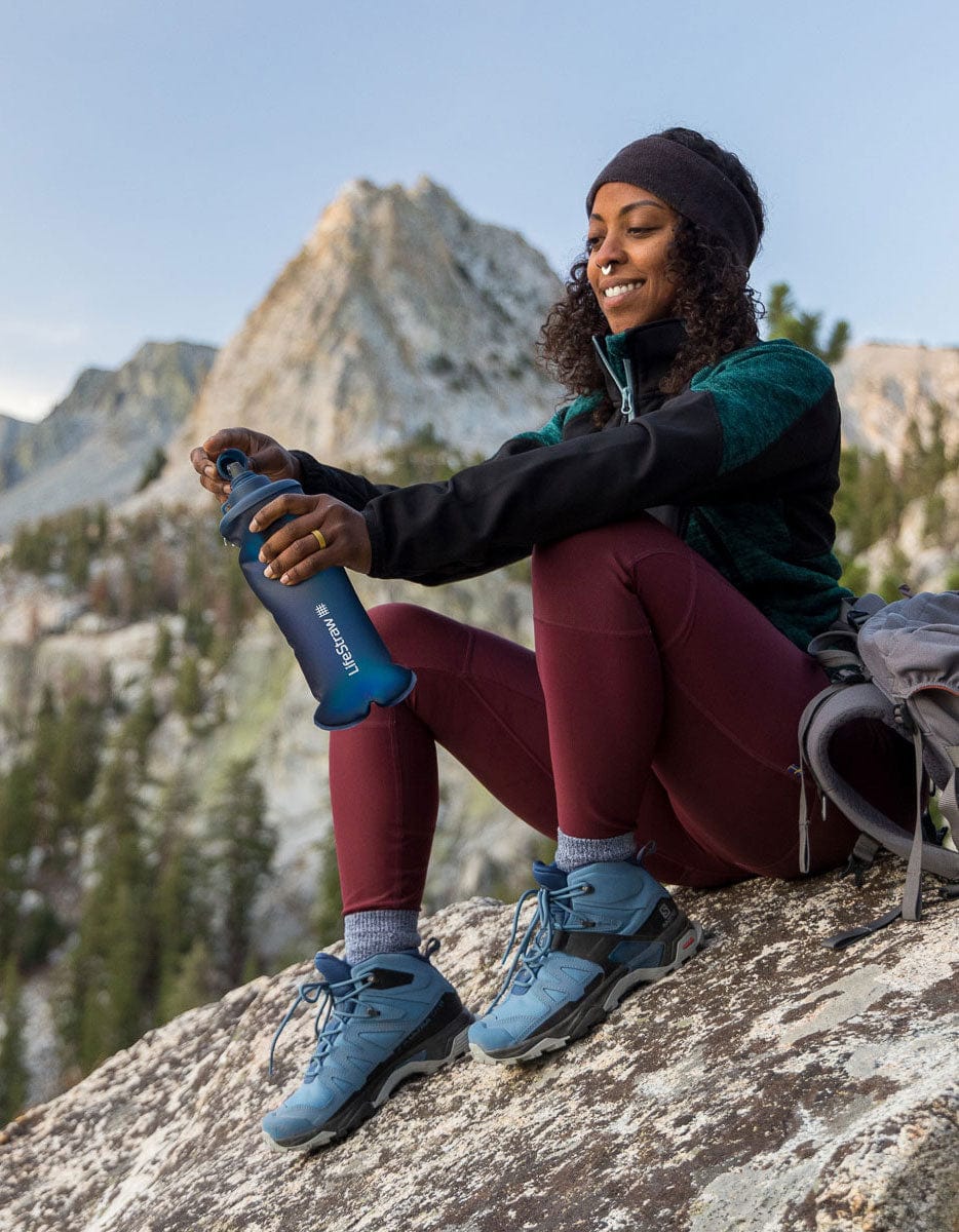 Lifestraw Water Treatment Collapsible Squeeze Bottle With Filter Peak Series