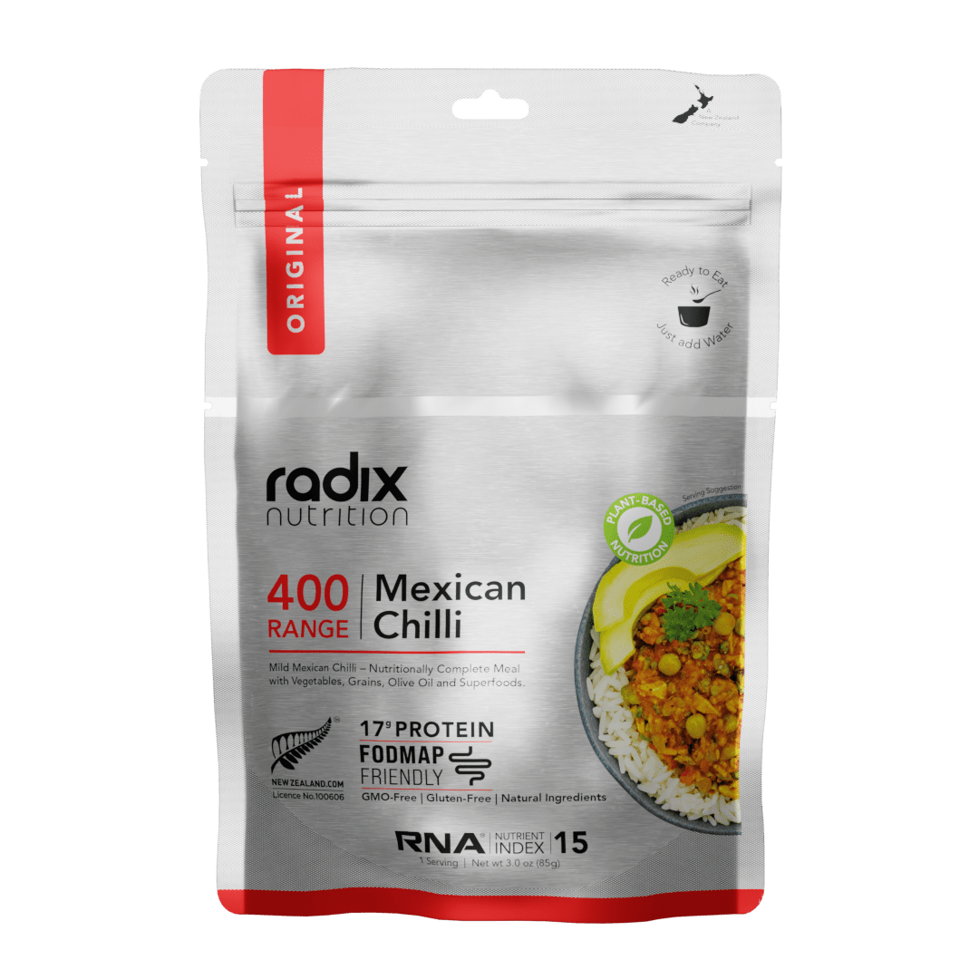 radix Dehydrated Meals Single Serve (400 kcal) / Mexican Chilli FODMAP Meals 9421036750317