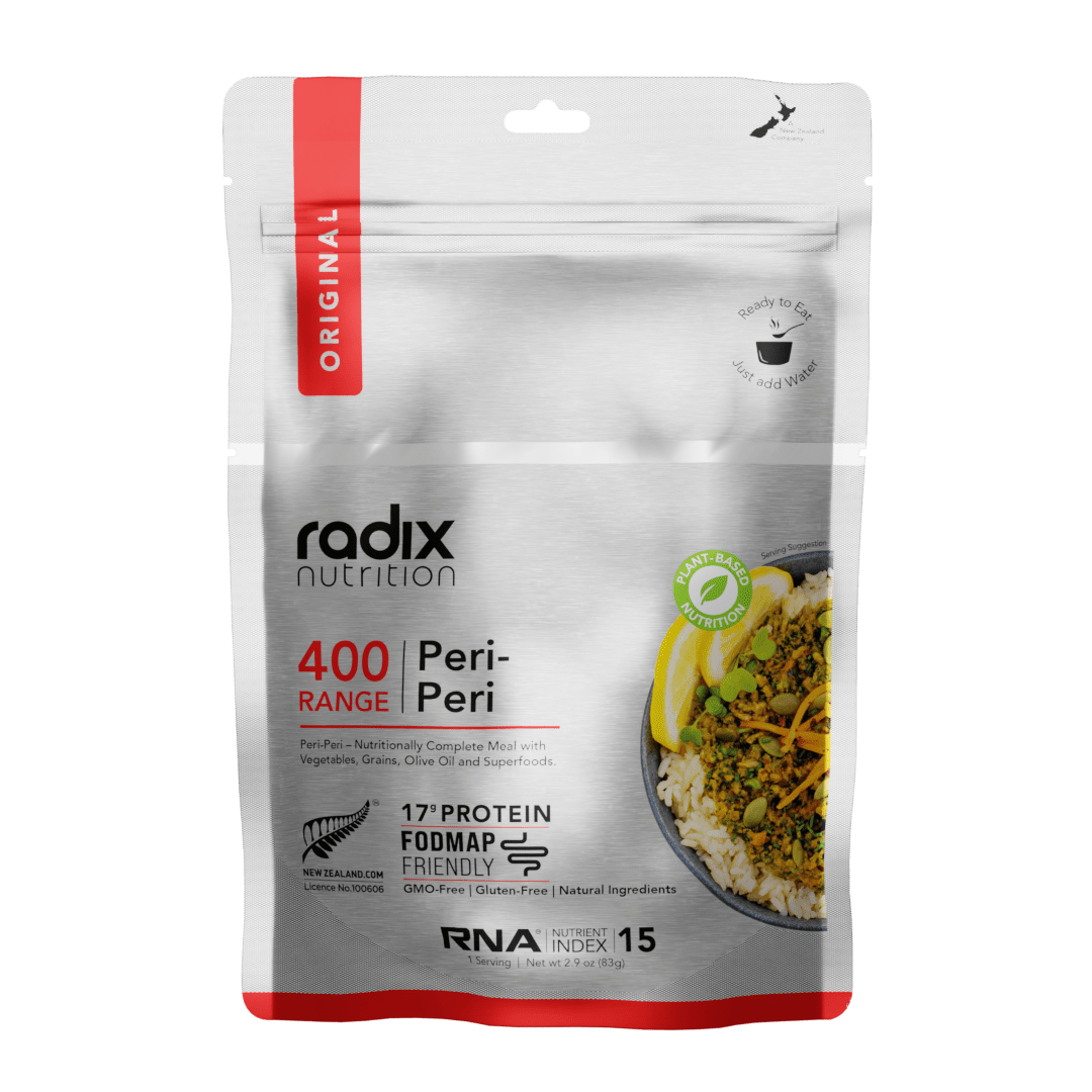 radix Dehydrated Meals Single Serve (400 kcal) / Peri-Peri FODMAP Meals 9421036750331