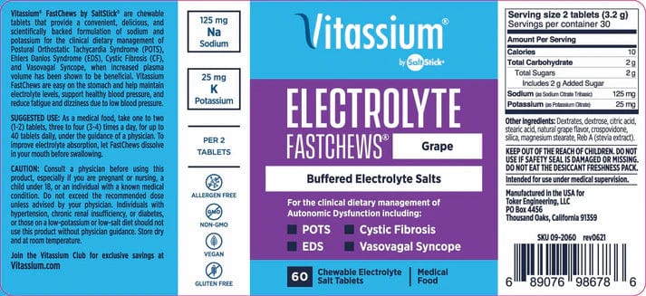 SaltStick Nutrition Supplement Vitassium Fastchews