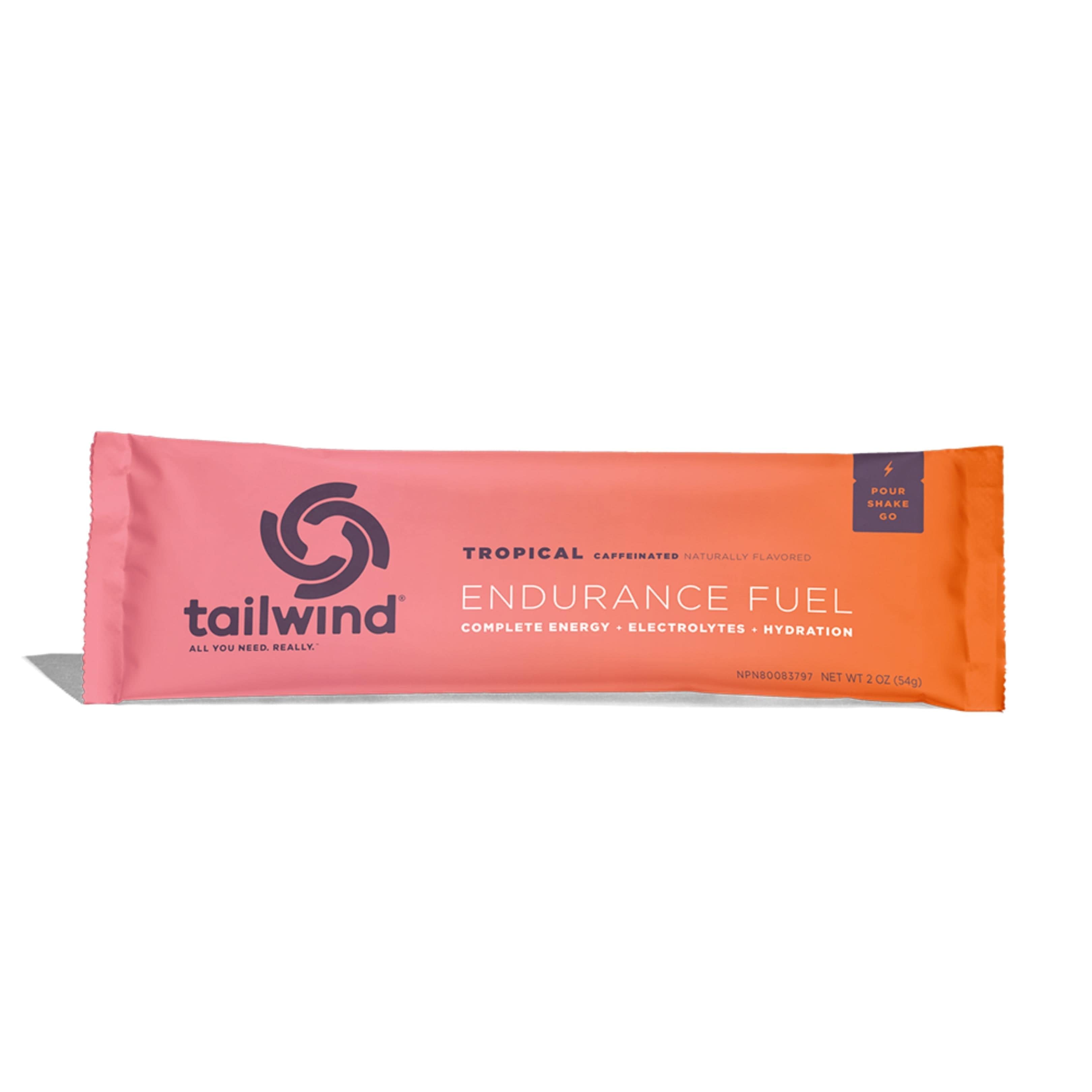 tailwind Nutrition Supplement Stick (2 servings) / Tropical (36mg Caffeine) Endurance Fuel Drink Mix 8 55283 00519 4